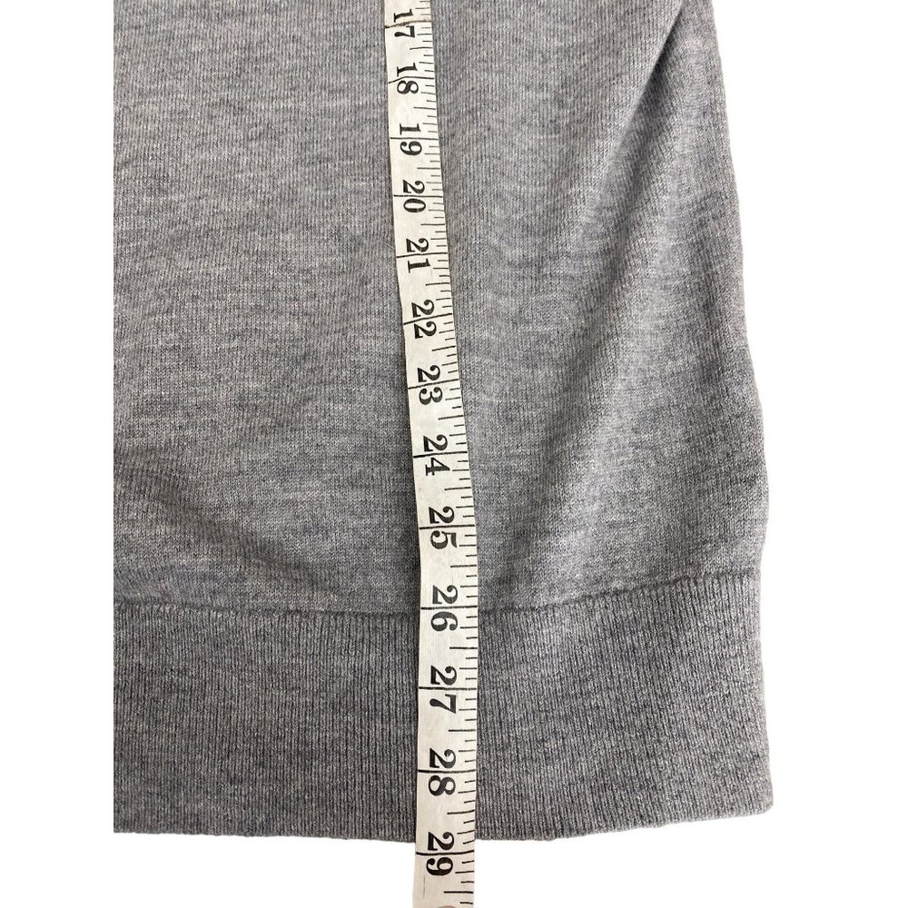 Banana Republic Men's M Quarter-Zip Merino Wool Blend Sweater Gray Pullover - Picture 12 of 14